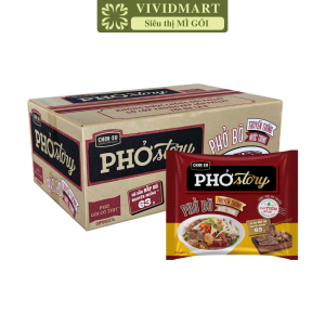 [THÙNG 15 GÓI] - MASAN - Chinsu Phở Story GÓI 131g (CÓ THỊT THẬT) Phở Thìn bờ hồ ăn liền Phở bò truyền thống nước trong