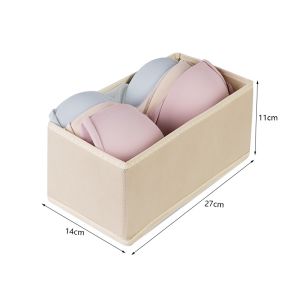 1/3PCS Cotton Linen Clothes Storage Bins Foldable Wardrobe Storage Organizer Drawer Non-woven Storage Organization Open Drawer Organization Folding Storage