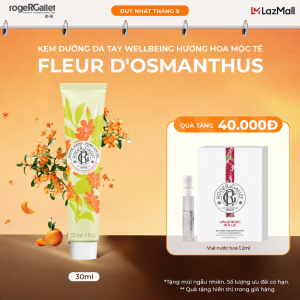 [06/2027] Kem dưỡng da tay Wellbeing hương hoa mộc tê Roger&Gallet Fleur dOsmanthus 30ml