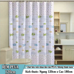 Rèm phòng tắm cao cấp chất liệu PEVA không thấm nước- Họa tiết cá đại dương