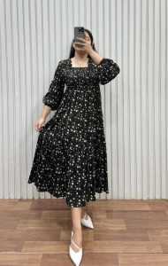MIDI DRESS RAYON PREMIUM MIDI DRESS KEKINIAN DRESS SABRINA MIDI DRESS JUMBO