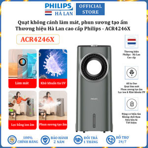 Quạt không cánh phun sương tạo ẩm kiêm lọc không khí ion âm và khử khuẩn UV thương hiệu Hà Lan cao cấp Philips ACR4246X Serial 4000 - Công suất 60W - Bảo hành 2 năm
