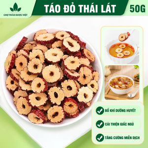 Táo đỏ thái lát 100g trà táo đỏ sấy giòn không vụn dùng pha trà chưng yến nấu chè dưỡng nhan