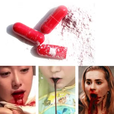 3 Pcs Kapsul Darah Palsu Warna Merah Untuk Halloween Prank Pesta Karnaval TCC