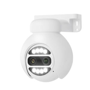 OVERSCAM 4K กล้อง PTZ บอลเลนส์คู่8MP การซูม8x + การติดตาม AI | ดีไซน์สวยที่หมุนได้360 ° | การมองเห็นได้ในเวลากลางคืนเสียงและสี2ทิศทาง | Poe/wifi Outdoor | XMEYE App