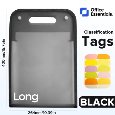 13-Layer Handle Folder Long File Organizer Expanding File Folder Portable Folder Bag With Handle