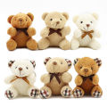DENOSWIM 9Cm Mini Bear Plush Toy Soft Teddy Bear Stuffed Toy Cute Bear Animal Dolls Wedding Flower Decoration. 