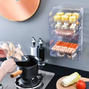 Food Preparation Organizer Shelf. Portable/ Hanging on kitchen wall/ keep organize in fridge. #Local Seller Guarantee fast delivery