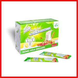 Sữa hạt Canxi Bone Hồng Hoa Organic 36gói/ 900g - Thuần Chay Bổ sung Canxi Hữu Cơ Khoẻ khớp chắc xương phát triển chiều cao