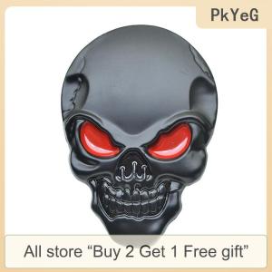 [COD] PkYeG Tool Skull Skeleton Head Skull 3D Metal Car Body Sticker Auto Rear Emblem Badge Decal