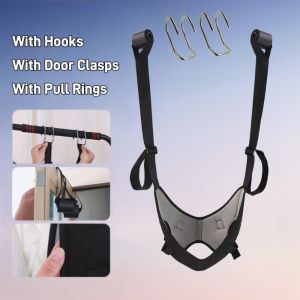 HIV00 Installation-free Cervical Neck Traction Belt Strong Bearing Capacity Breathable Neck Massager Breathable Neck Care Tool Soft Hanging Neck Stretching For Neck Training