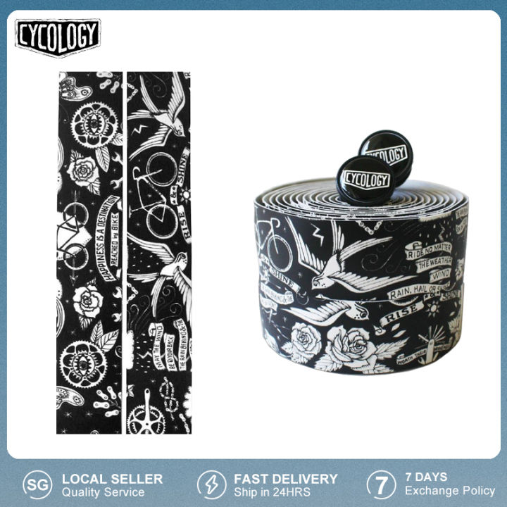 CYCOLOGY Bike Bar Tape Velo Tattoo PU+EVA Road Race Bicycle Cover Non ...