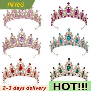 PkYeG Luxury Elegant Princess Crown Hair Accessories Tiara For Women Party Rhinestone Wedding Bridal Crown New Head Jewelry