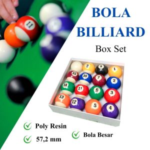 KANSA Snooker Billiards Ball Box Set 57.2mm 16Pcs Colored Billiards Pool Balls