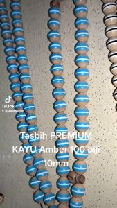Tasbih PREMIUM KAYU Amber 45cm and 100 biji 10mm made in Saudi 🌾🌾