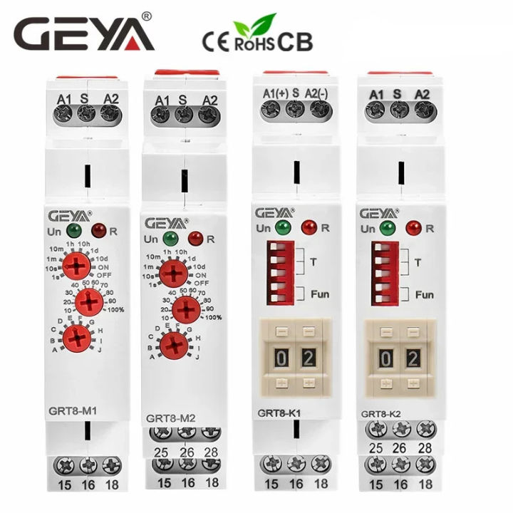 GEYA Multifunction Timer Relay Electronic Adjustable or Digital Setting ...