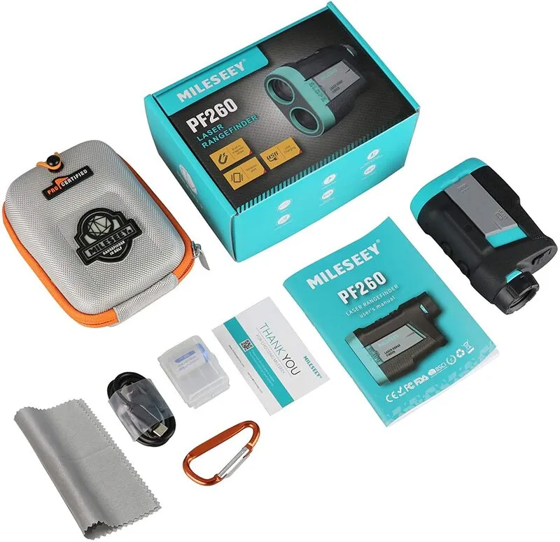 Mileseey Golf Rangefinder PF260 with Slope Pinseeker Flag-Lock