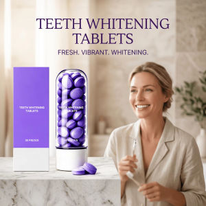 AMZ Purple Toothpaste Tablets for Gentle Daily Teeth Cleaning Oral Care Breath Freshener And Teeth Brightening
