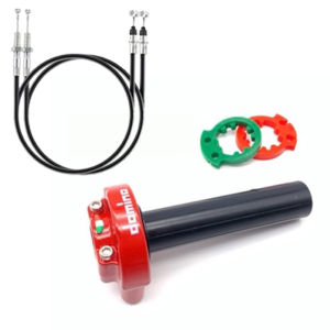 DOMINO Original Quick Throttle Universal Motorcycle CNC  Handle Accelerator Adjusters with  sticker and Cable KDJ-031
