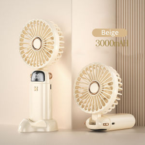 Mini Portable Fan Usb Rechargeable Handheld Fan Led Digital-display Multi-gear Speed Foldable Table fan