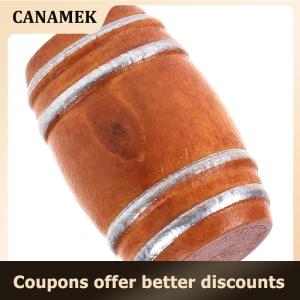 【 CANAMEK 】 1:12 Dollhouse Miniature Mini Wooden Beer Barrel House Decoration