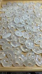 Natural White Moonlight Agate Cloud Pattern Peace Lock Pendant High-Ice Chalcedony Ruyi Lock Necklace Pendant Clavicle Chain