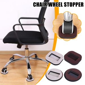 HUNIU 5PCS/set Anti-slip Anti Vibration Pad Chair Leg Protector Chair Foot Cover Furniture Foot Protector Chair Wheel Stopper Chair Roller Feet Mat Furniture Caster Cup Wheel Fixing Pad