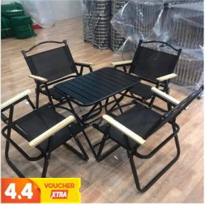 🎇MẪU SANG TRỌNG🎇 Bàn Ghế Cà Phê Camping Tay Phối Gỗ Tự Nhiên Xếp Gọn Bền Chắc_ Công Ty Duy Phương