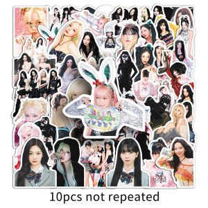 50PCS aespa girl group high-value peripheral stickers handbook suitcase personalized DIY decoration waterproof no trace no need to cut graffiti stickers