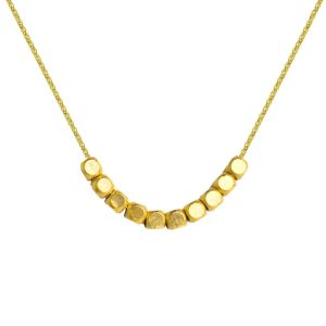 18K Yellow Gold Necklace Pendant au750 Fine Jewelry Chopin necklace chain sugar beads Chain Wedding Party Anniversary Gift x632