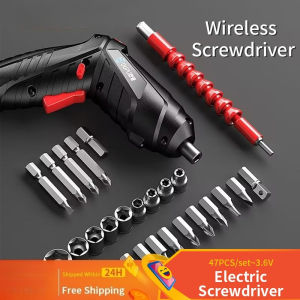 47PCS Electric Screwdriver Cordless Rechargeable Repair Tools Screw Driver Kit Pemutar Skru Elektrik Obeng listrik 电动螺丝刀