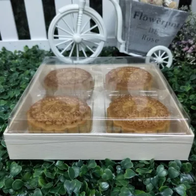 4IN1 WOODEN MOONCAKE BOX 木盒 木质月饼盒 1 Set （50- 180gm）