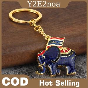 Y2E2noa War Elephant Thailand Hot-Selling Oil-Drip Elephant Car Keychain Pendant Small Gift