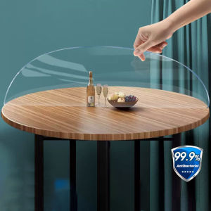 1.5mm round pvc table cover Heat Resistant TableTop Protector Customize for Kitchen Dining