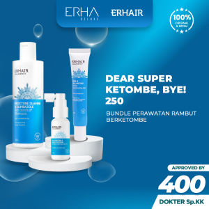 ERHA ERHAIR Scalperfect Shampoo 250 ml + Scalp Serum + Exfoliating Gel - Perawatan Rambut Ketombe dan Gatal