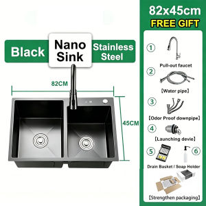 Homelife 304 Stainless Steel Sink Thickened Steel Sink One Piece Formed Sink Food Grade Stainless Steel