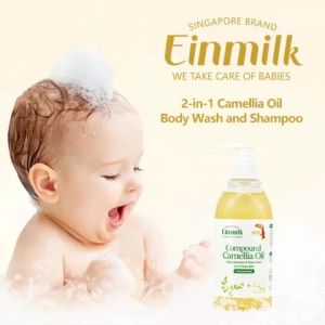 Einmilk Camellia Glycerin Baby Wash and Shampoo Tender Care Baby Bath Gentle Wash for Kids