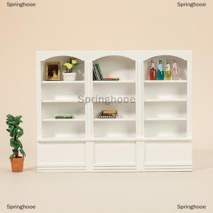 [COD] Springhooe 1:12 Dollhouse Display Cabinet Living Room Mini Furniture Window Showcase Table Desk Set Doll House Accessories