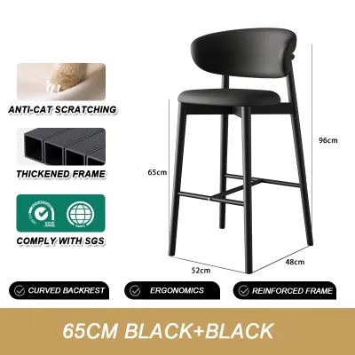 SG High Chair iron Bar Chair Dining Chair Coffee Shop Bar Stool Platform Simple Chair