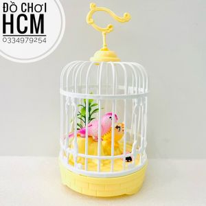 [BIẾT HÓT - CỬ ĐỘNG] Đồ chơi trẻ em lồng chim dùng pin có đèn rất đẹp dễ thương dành cho bé yêu thiên nhiên 5502
