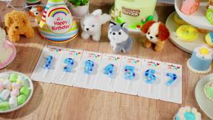 MTLEE Blue Color Dog Paw Birthday Candles Dog Paw Themed Numeral Birthday Number Candle Birthday Cake Topper for Boy and Girl Dog Paw Birthday Decoration Blue Color Dog Party Supplies(1)