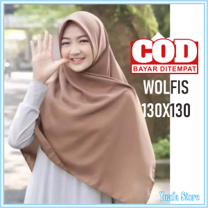 Khimar SEGIEMPAT WOLFIS 130 x 130 hijab square yuafa jilbab