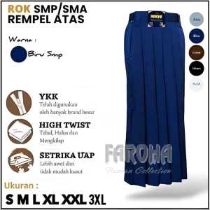 Rok Cokelat Sekolah SMP/SMA Rempel Full Seragam Sekolah Terbaik Kain High Twist