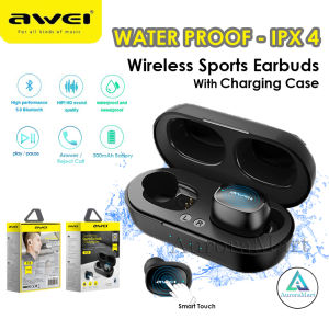 100% ORIGINAL AWEI BLUETOOTH WIRELESS EARBUDS WATERPROOF AUTO CONNECTION SPORT BLUETOOTH EARPHONES
