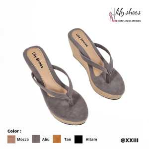 LILY SHOES - Nolly Sandal Wedges Wanita Hak Tinggi Trendy