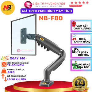 Arm màn hình máy tính NB F80 giá treo màn hình máy tính NB F80 17-30 inch xoay 360 độ tải trọng 9kg