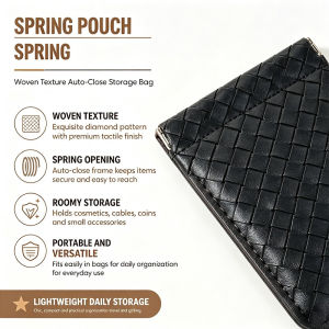 【24H COD】Portable PU Self Sealing Wallet Automatic Shrapnel Organizer