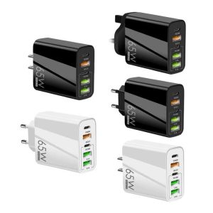 65W USB Type C Charger USB Quick Charge 3.0 5 Ports Mobile Phone Fast PD Charger Adapter For IPhone14 13 Pro Max For Samsung