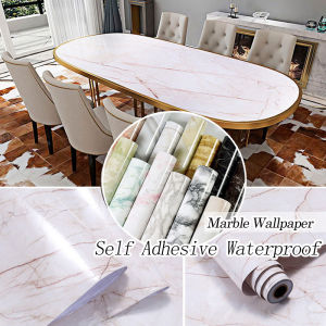 วอลเปเปอร์ลายหินอ่อน วอเปเปอร์ติดผนัง สติ๊กเกอร์ติดผนัง wallpaper pvc สติ๊กเกอร์ติดโต๊ะ ห้องนอน สติกเกอร์กันนำ สติ๊กเกอร์ ติดครัว