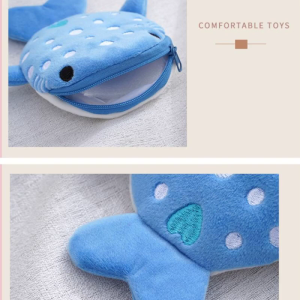 Cute Whale Purse Soft Plush Shark Shape Wallet for Women for Storing CoinsBills and Small Accessories